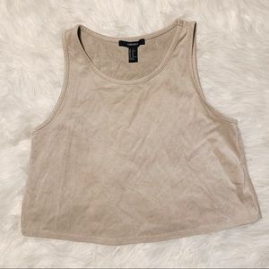 Forever 21 X-Small Tan Faux Suede Tank